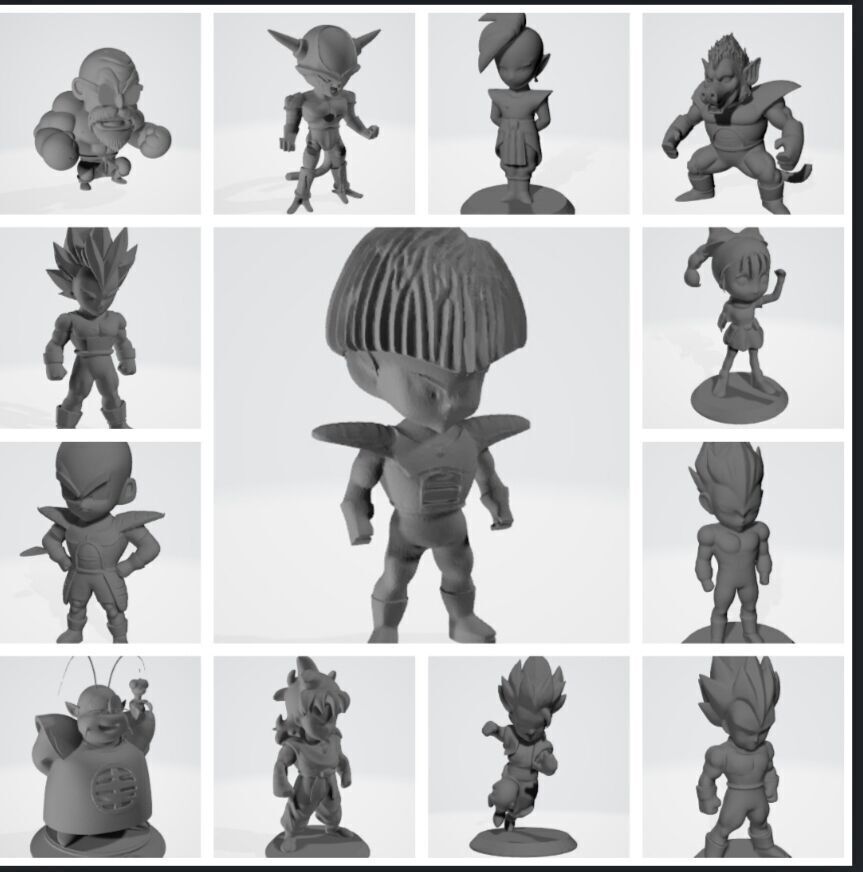 96 figures of Dragonball chibi 3D print model_3