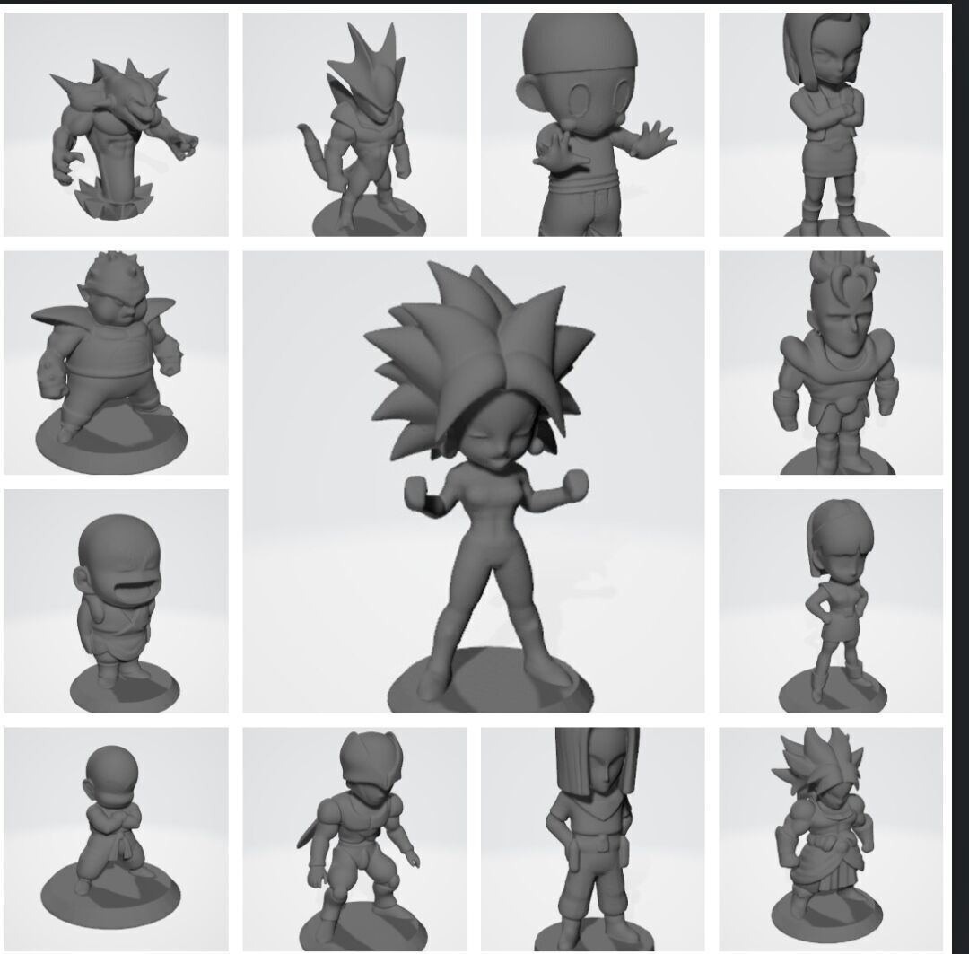 96 figures of Dragonball chibi 3D print model_5