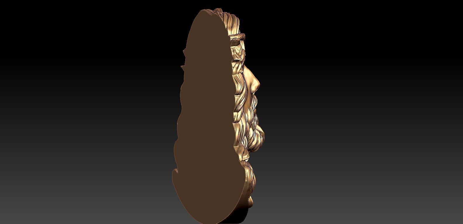 Jesus Head pendant 1 3D print mode 3D model_5