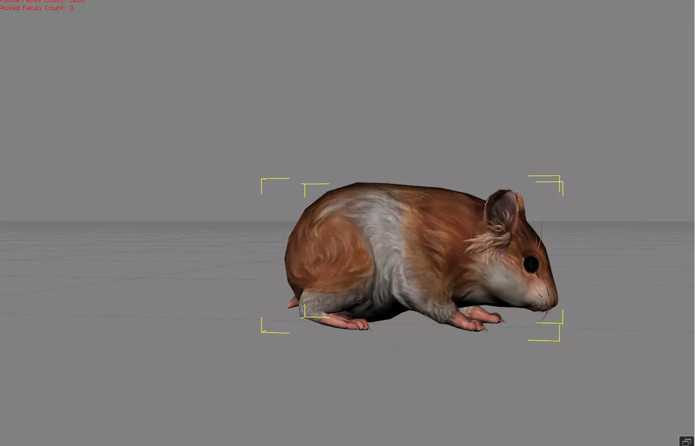 Hamster Animal Low-poly 3D model