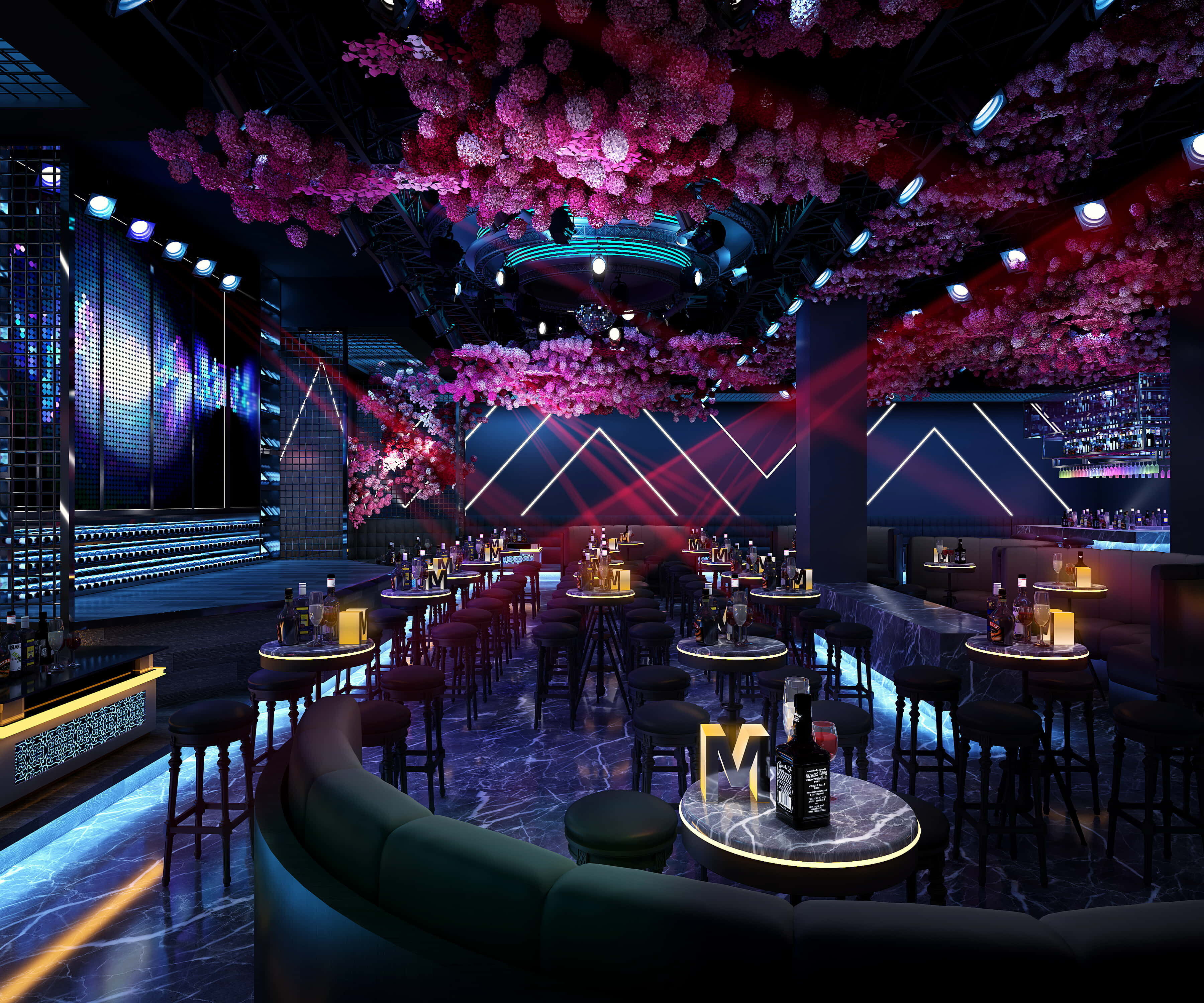 3D BAR KARAOKE Scene Collection Low-poly 3D model_1