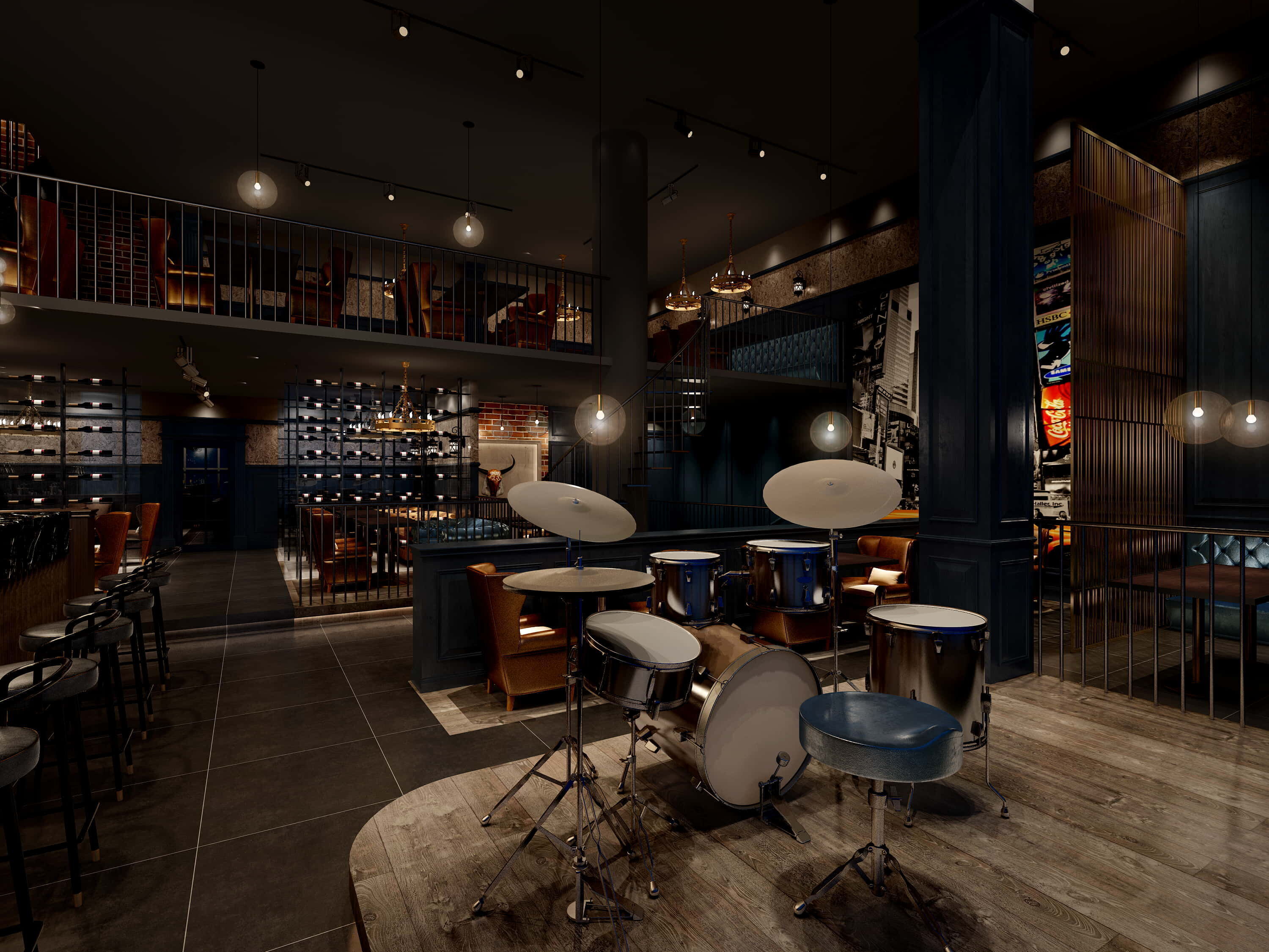 3D BAR KARAOKE Scene Collection Low-poly 3D model_3