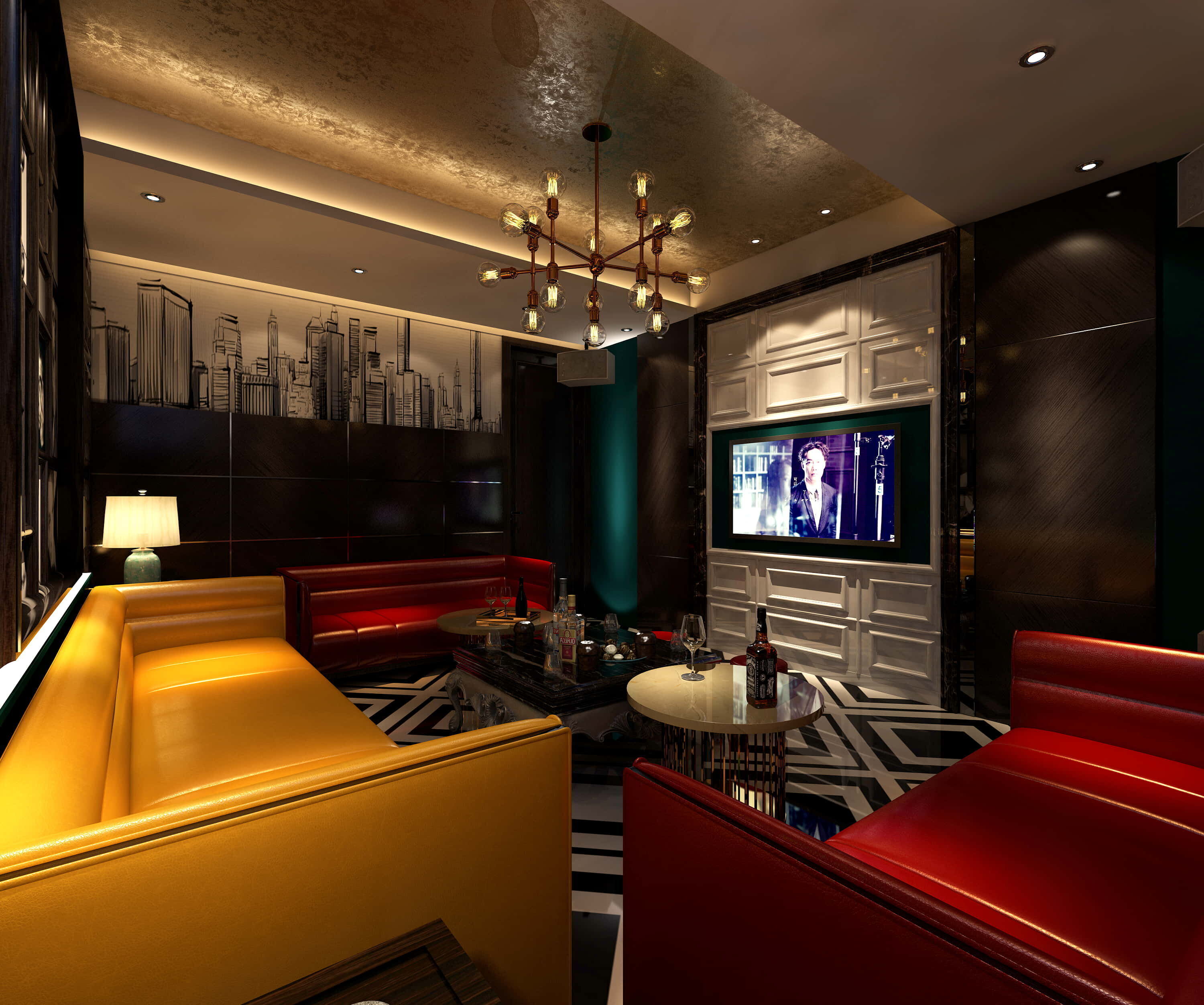 3D BAR KARAOKE Scene Collection Low-poly 3D model_11