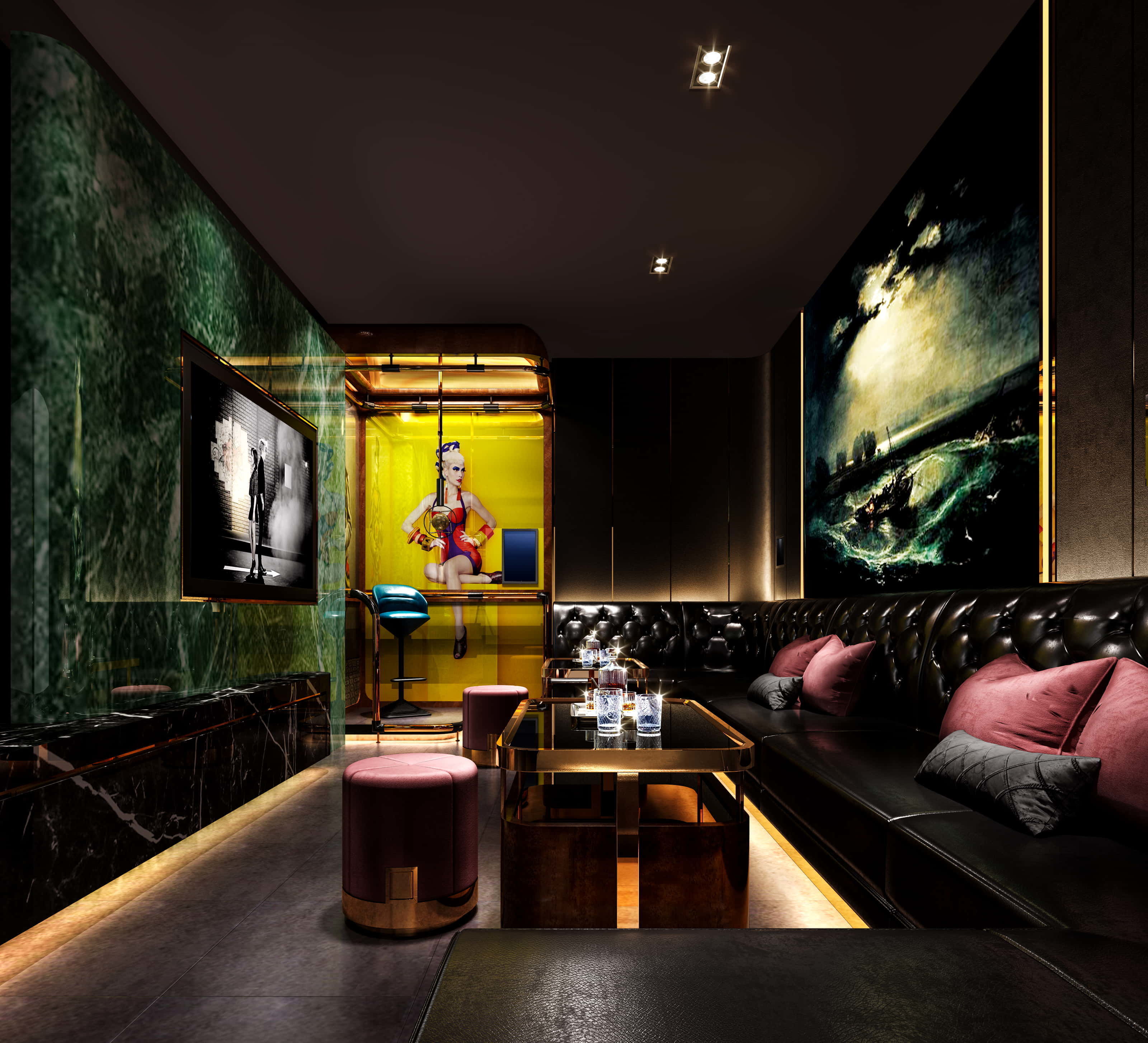 3D BAR KARAOKE Scene Collection Low-poly 3D model_19