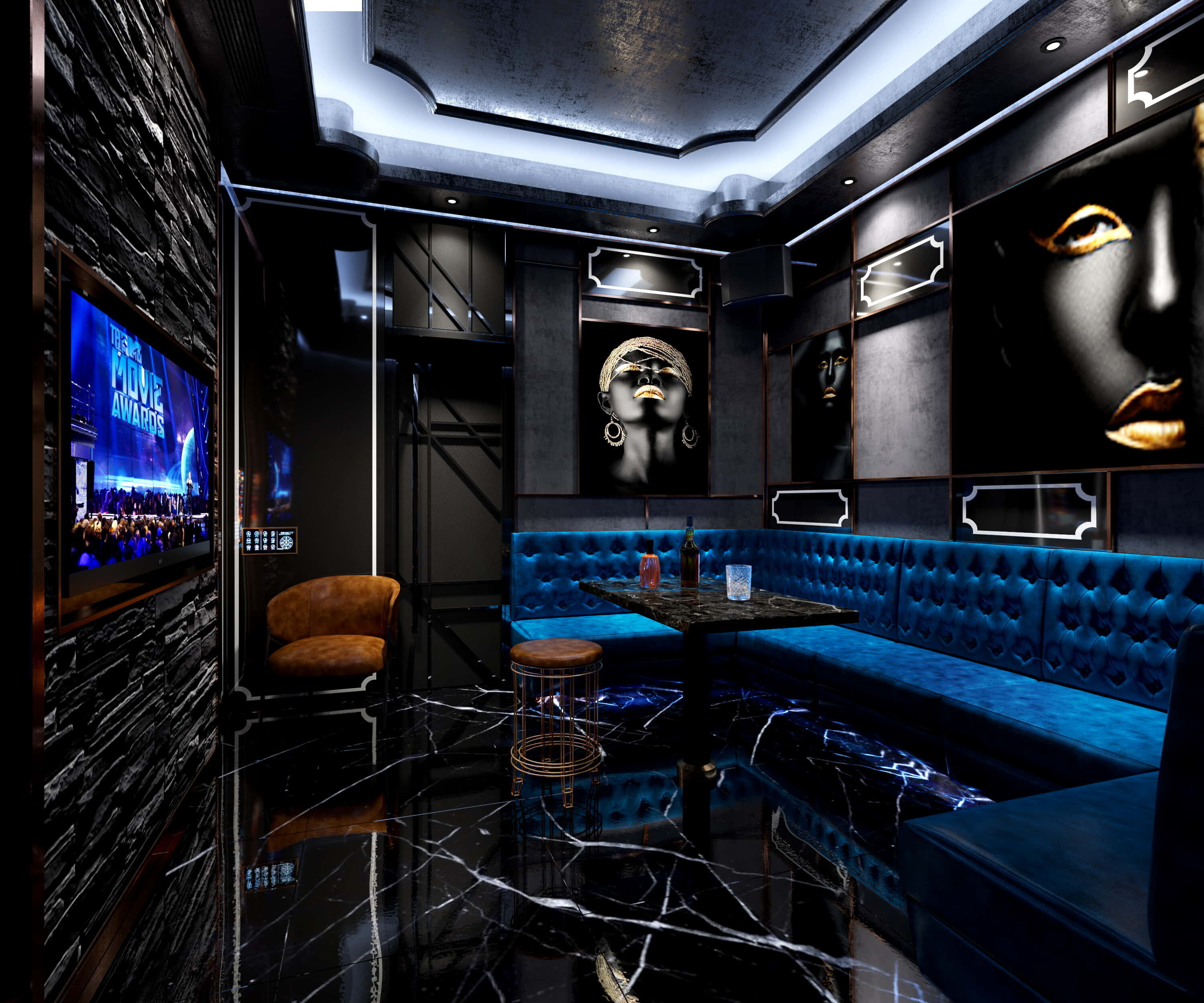 3D BAR KARAOKE Scene Collection Low-poly 3D model_20