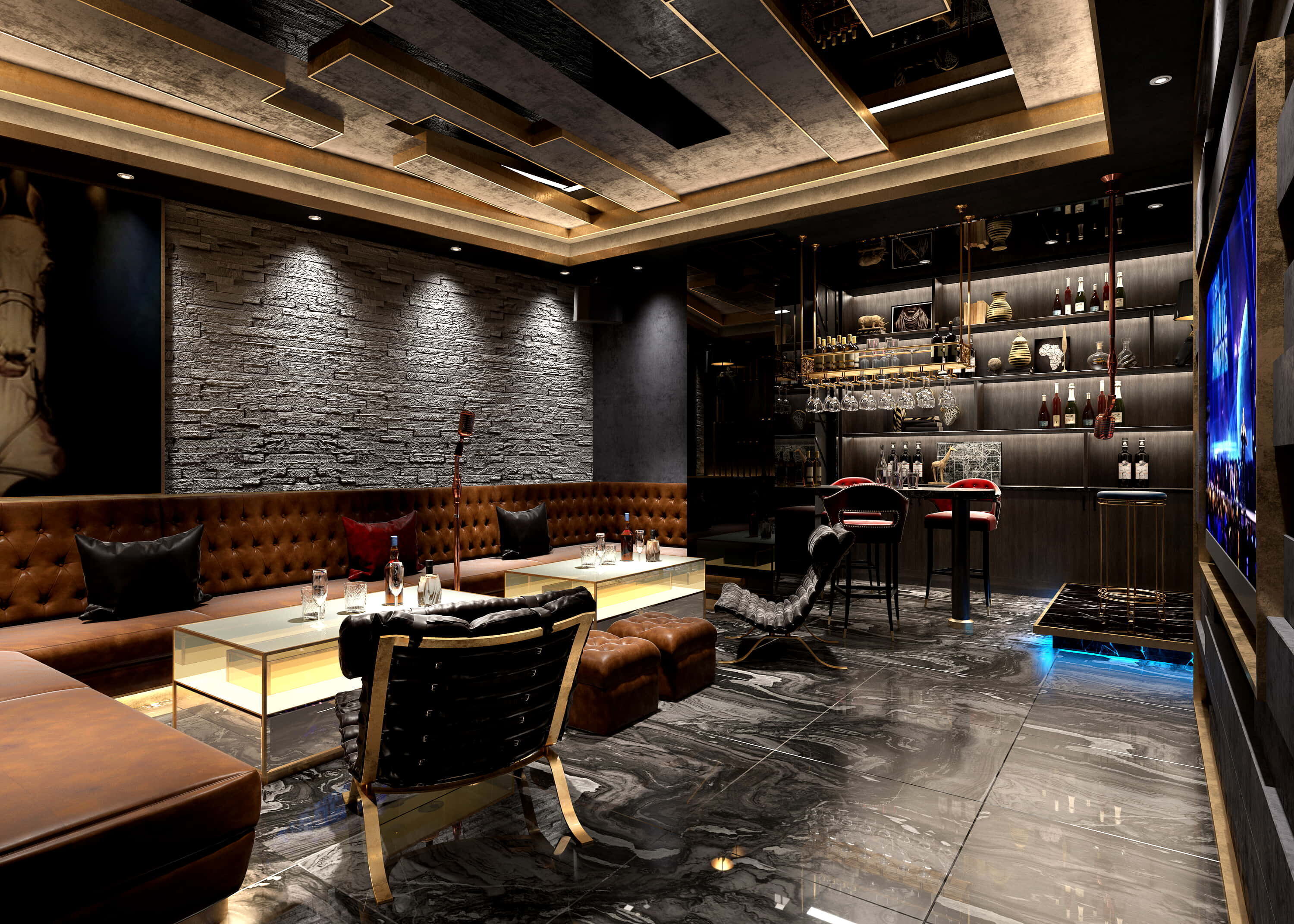 3D BAR KARAOKE Scene Collection Low-poly 3D model_15