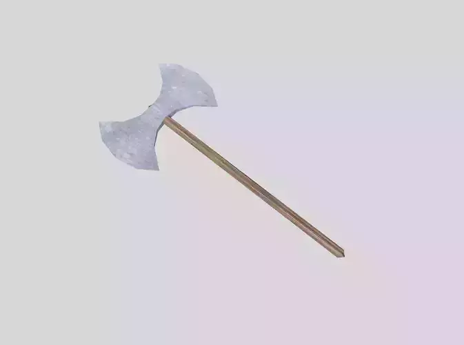 low poly medieval axe 1