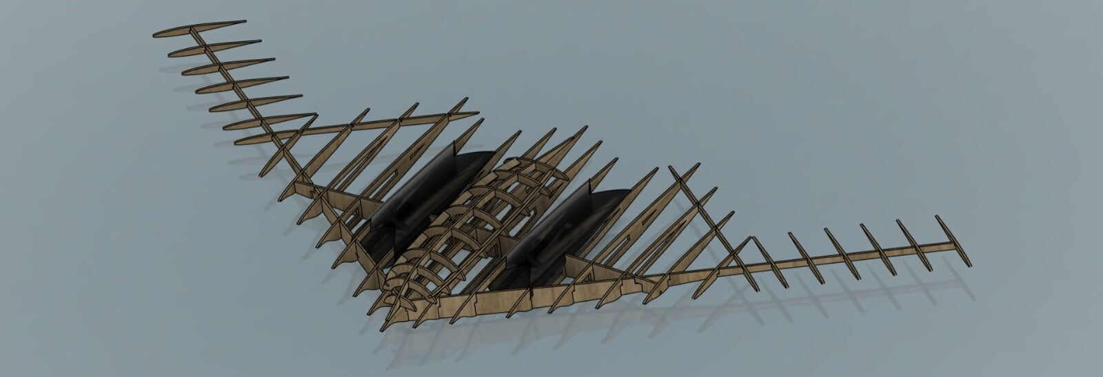 b2 bomber b2 spirit laser cut kit 3D print model_1