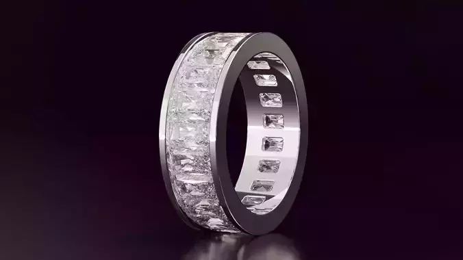 channel set radiant eternity band 54EU size 3D print model
