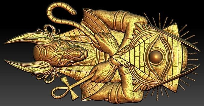 1 Anubis CNC Relief Model 3D print model