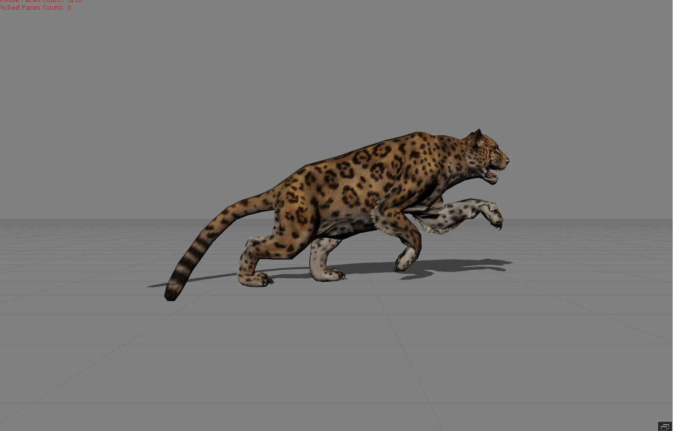 Jaguar Animal  Low-poly 3D model_2