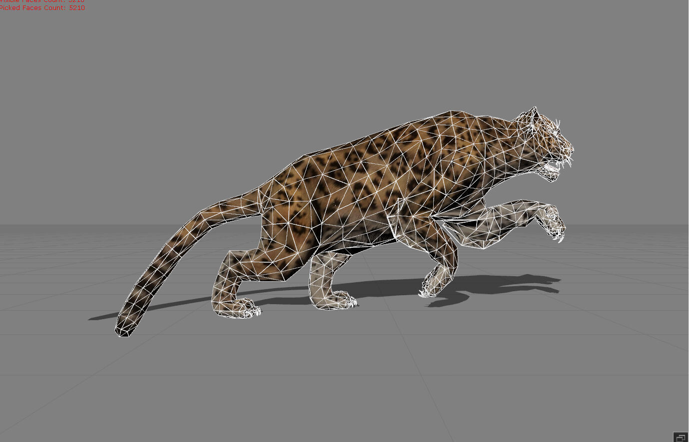 Jaguar Animal  Low-poly 3D model_1