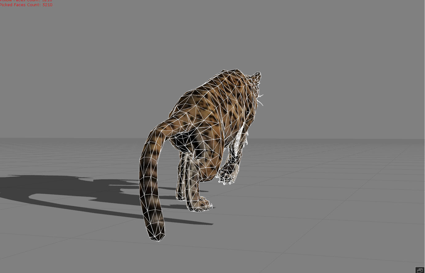 Jaguar Animal  Low-poly 3D model_4