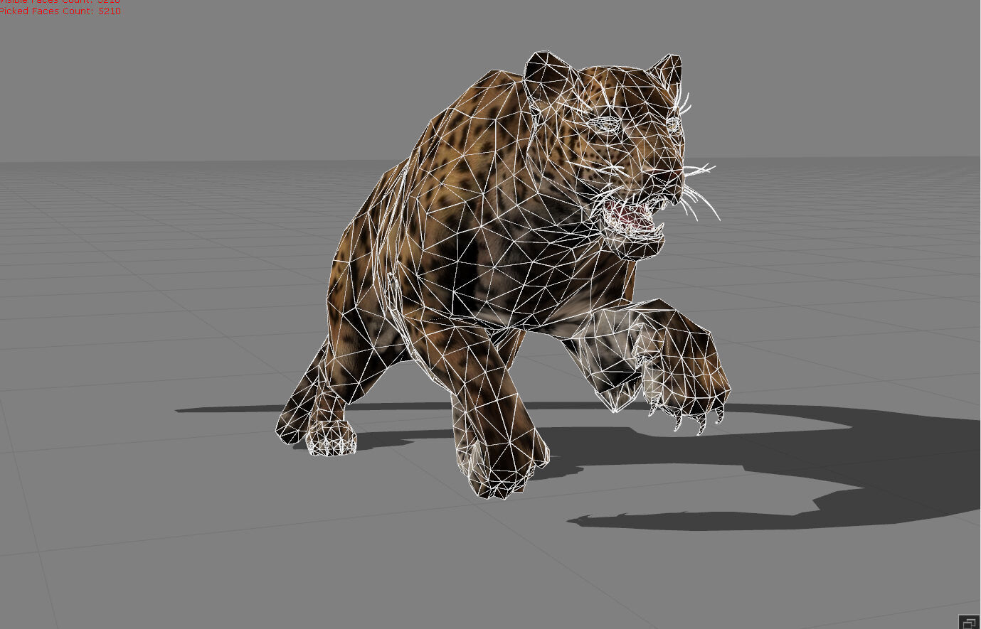 Jaguar Animal  Low-poly 3D model_3