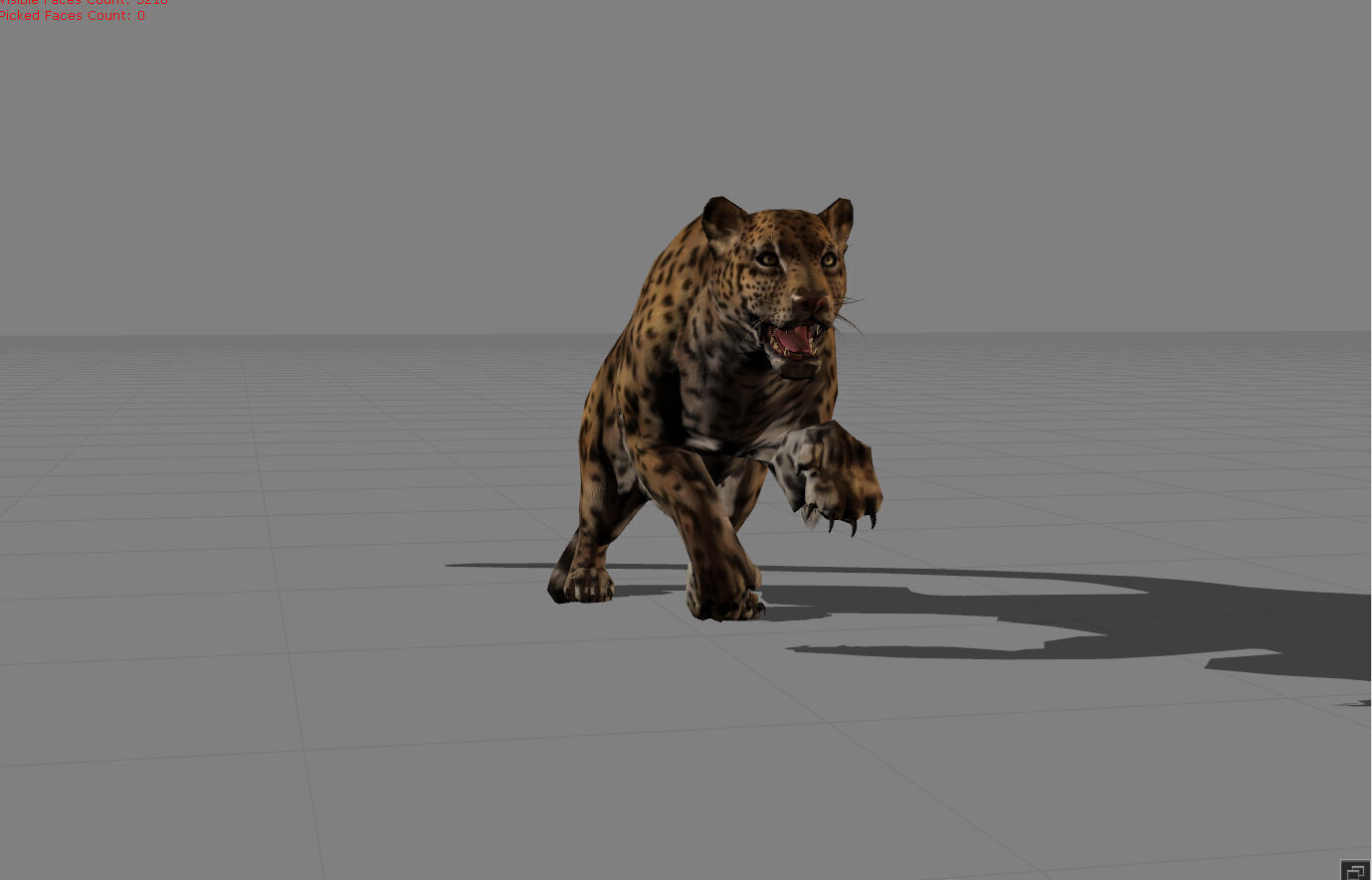 Jaguar Animal  Low-poly 3D model_7