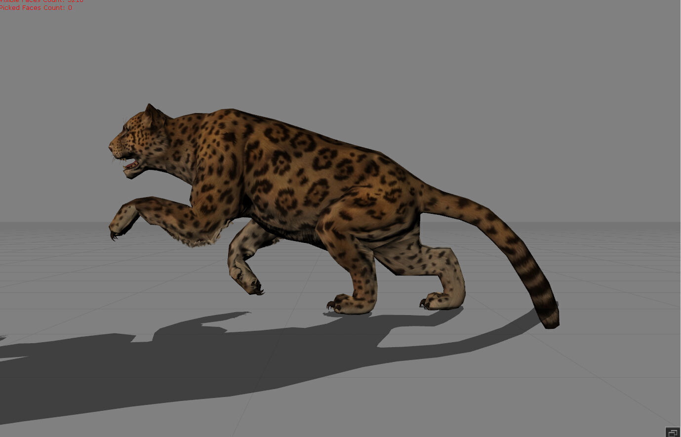 Jaguar Animal  Low-poly 3D model_6