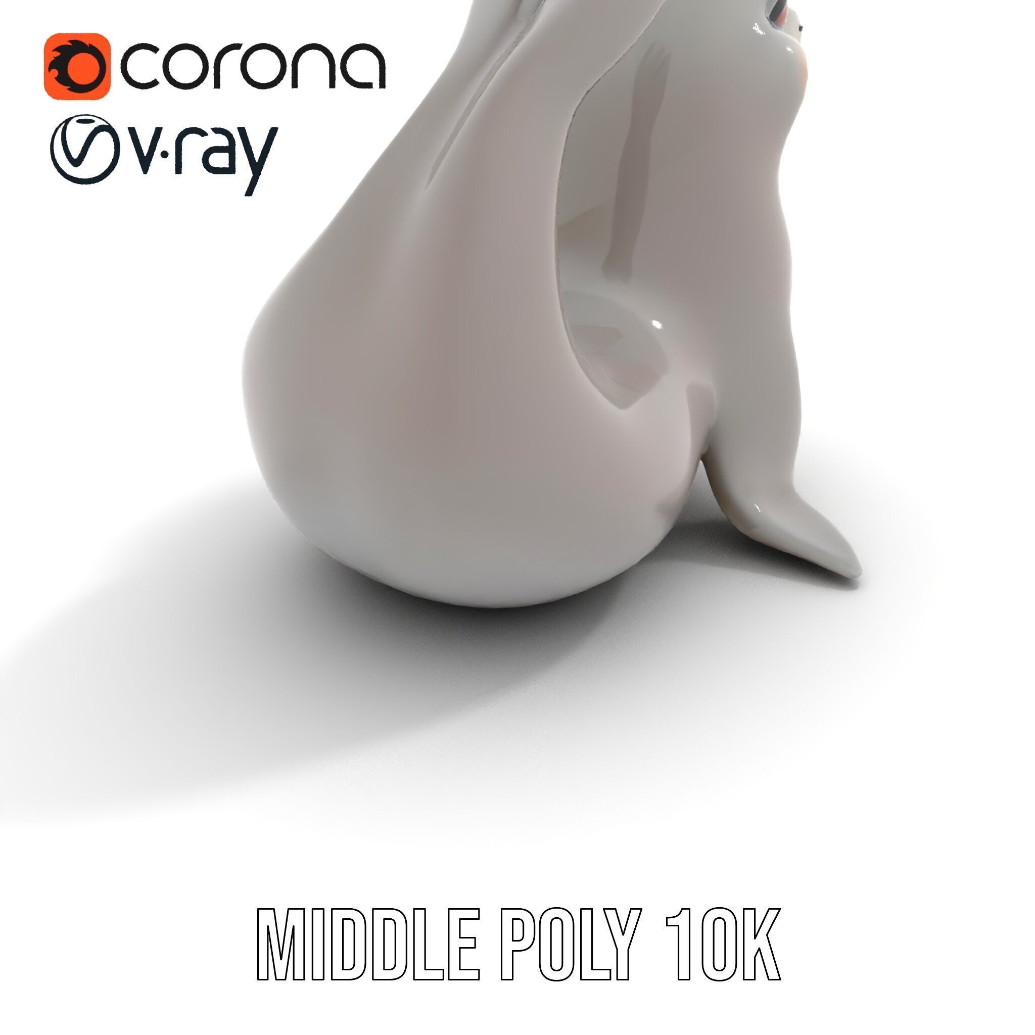 Adorable Seal Model Pack for Animation and Games Low-poly 3D model_7