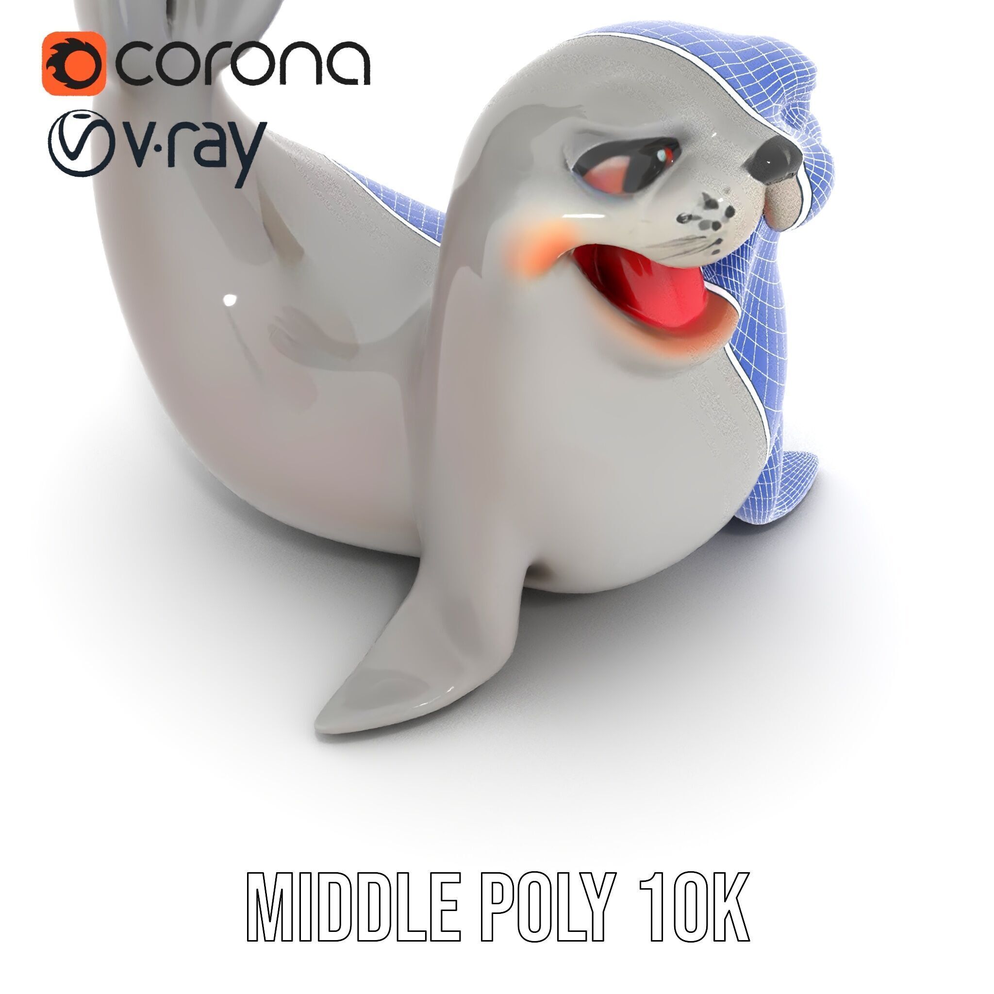Adorable Seal Model Pack for Animation and Games Low-poly 3D model_30
