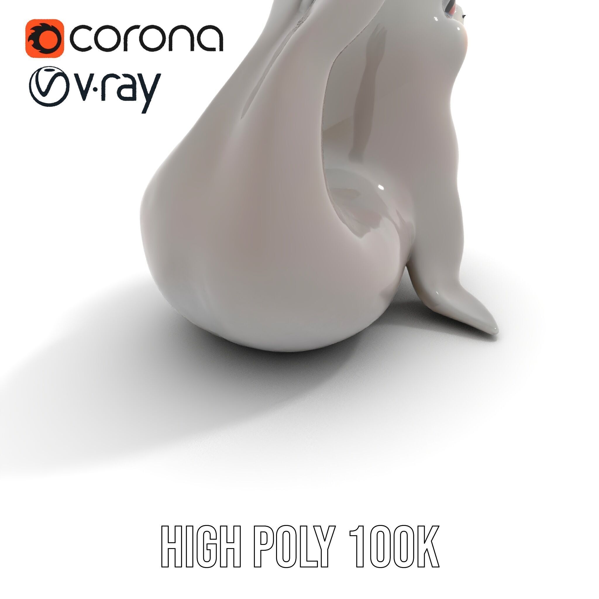 Adorable Seal Model Pack for Animation and Games Low-poly 3D model_12