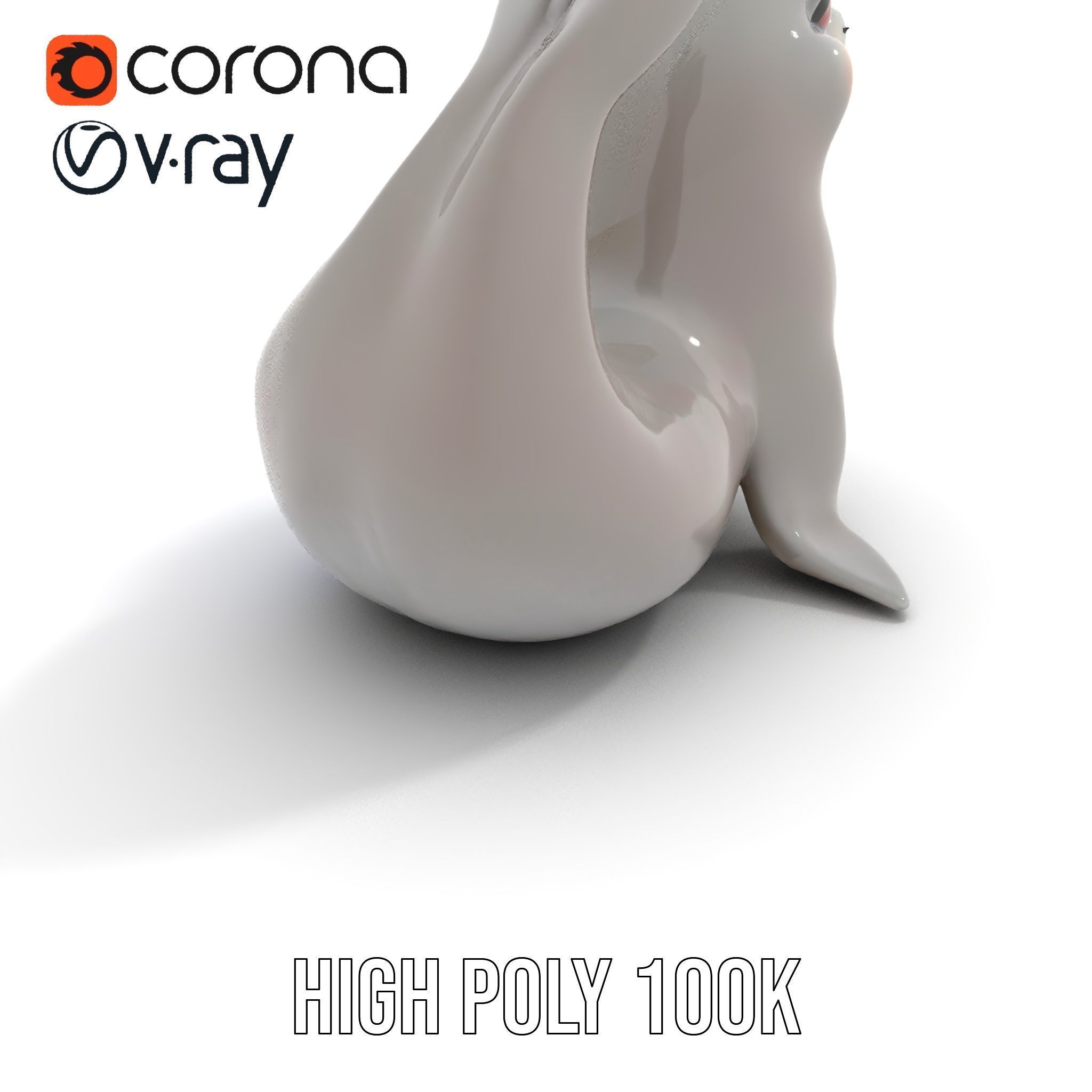 Adorable Seal Model Pack for Animation and Games Low-poly 3D model_32