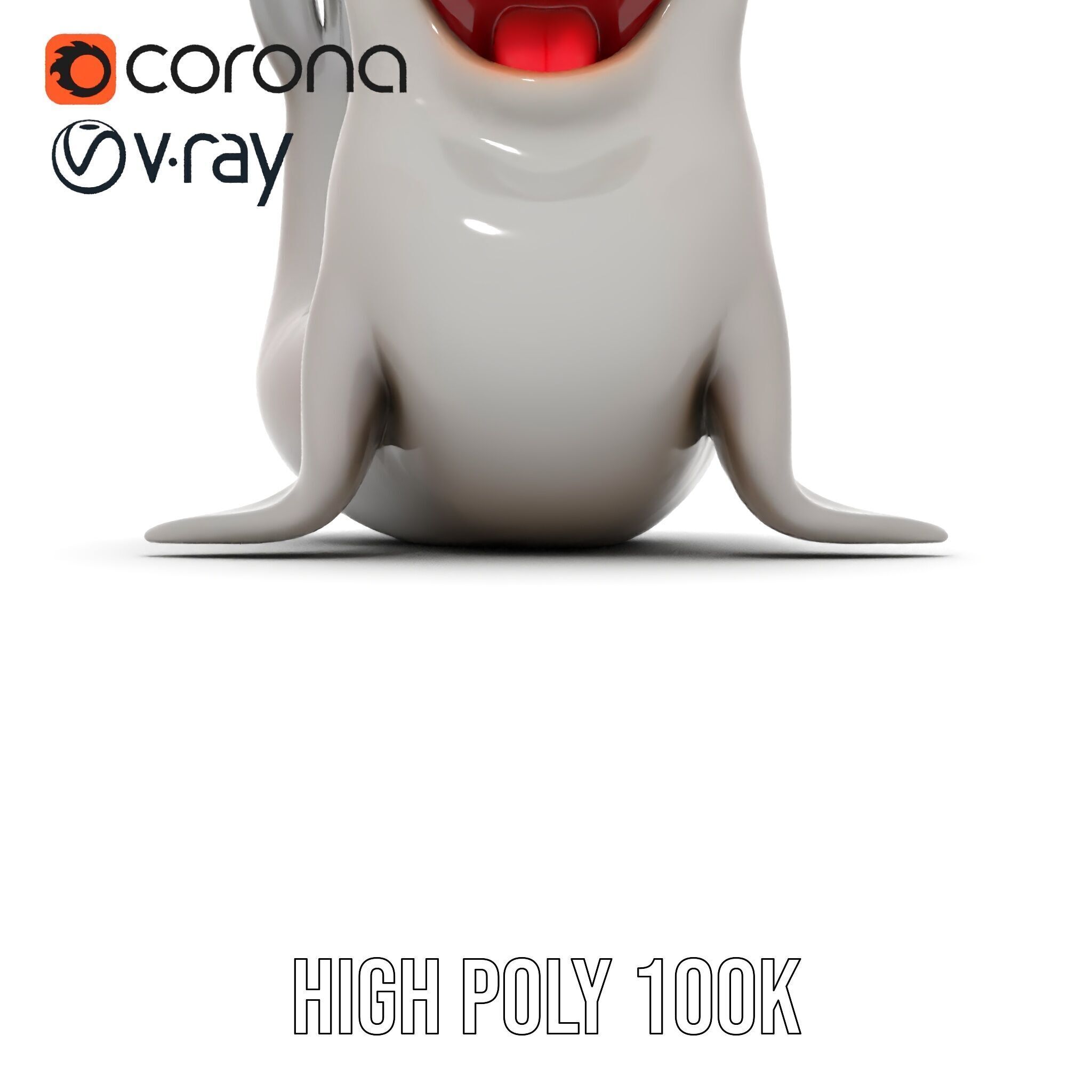 Adorable Seal Model Pack for Animation and Games Low-poly 3D model_27