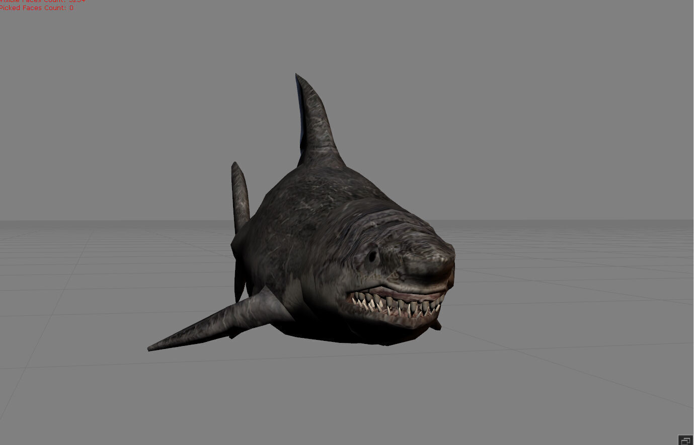 Shark Animal Low-poly 3D model_3