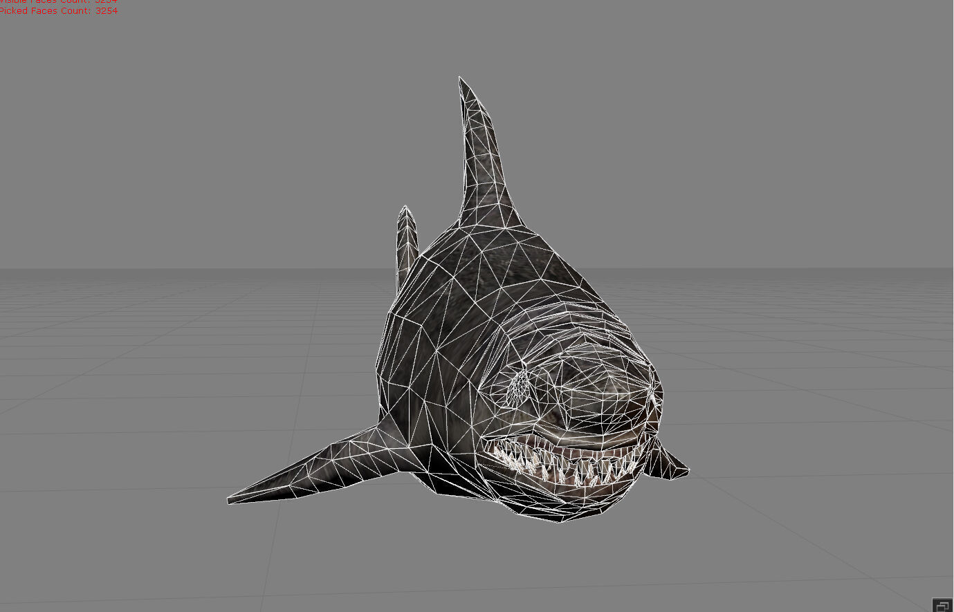 Shark Animal Low-poly 3D model_9