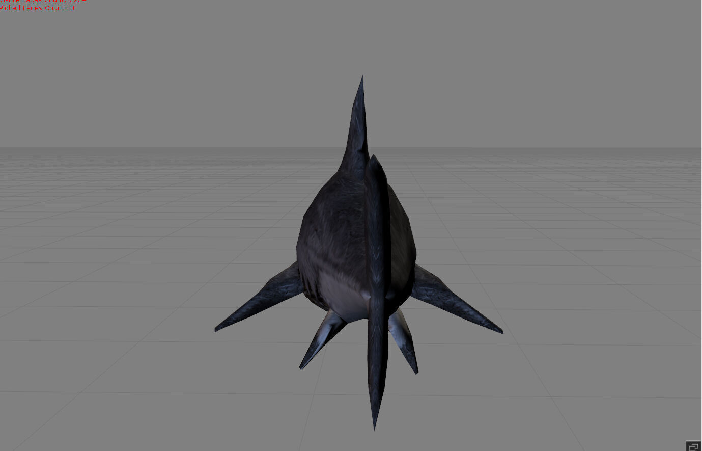 Shark Animal Low-poly 3D model_4