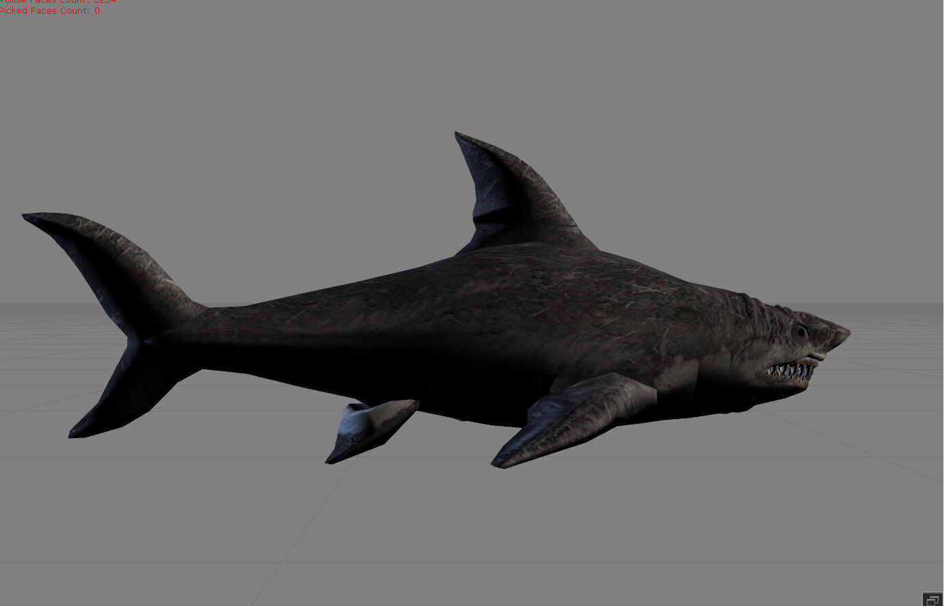 Shark Animal Low-poly 3D model_7