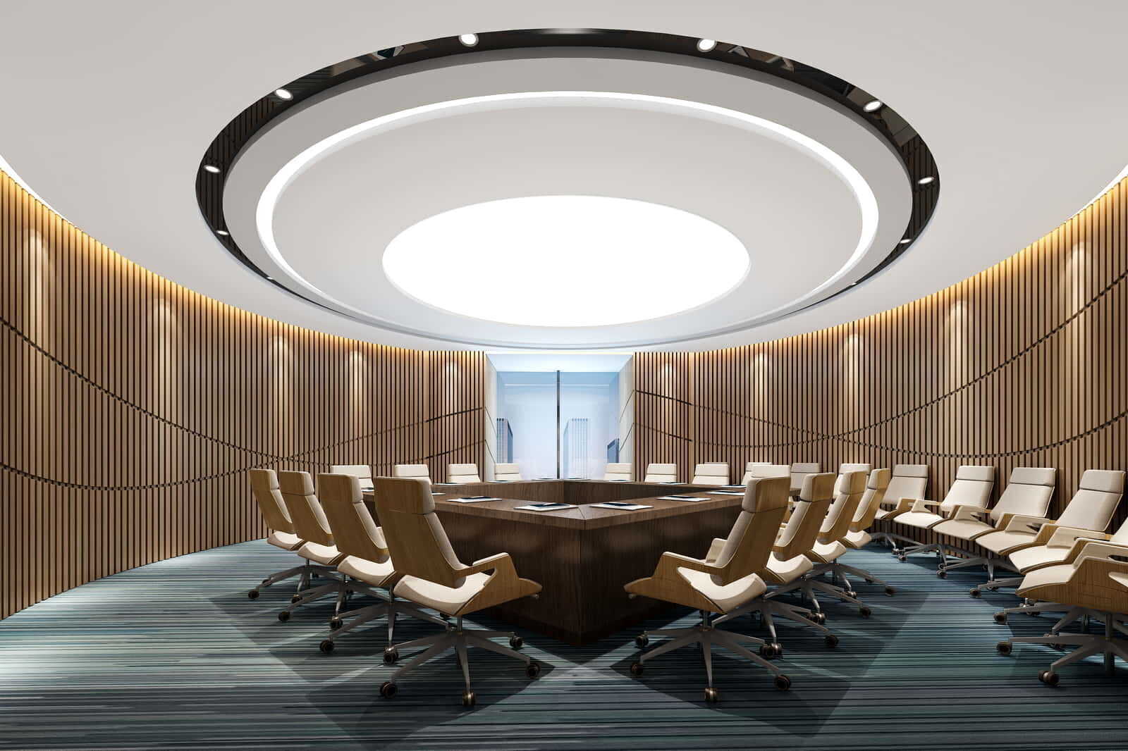 3D Meeting Room Office Scene - Modular Customizable Low-poly 3D model_3