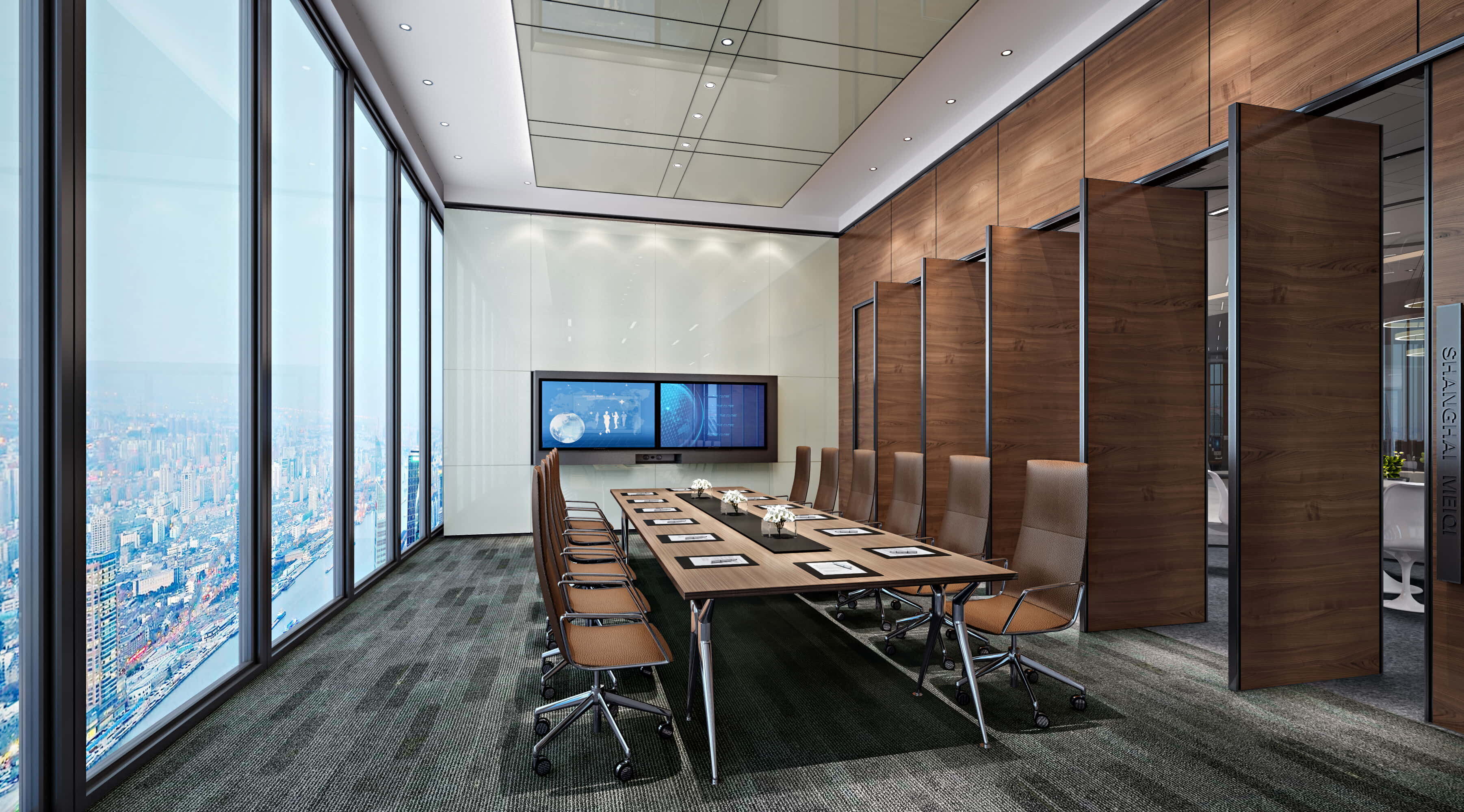 3D Meeting Room Office Scene - Modular Customizable Low-poly 3D model_5