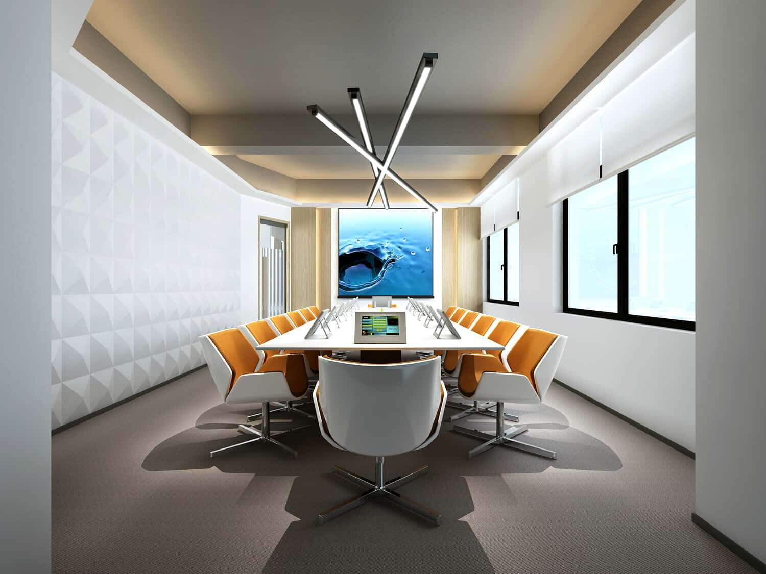 3D Meeting Room Office Scene - Modular Customizable Low-poly 3D model_15