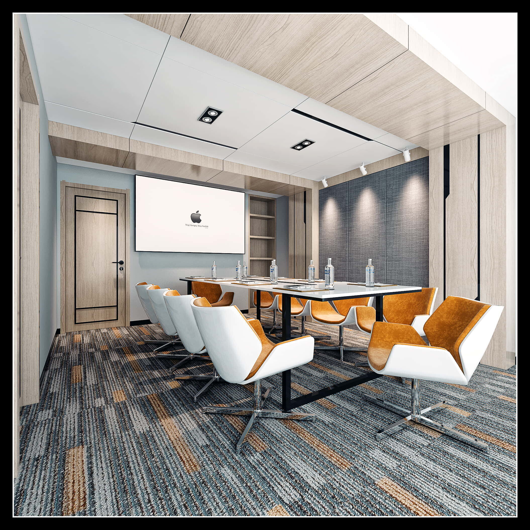 3D Meeting Room Office Scene - Modular Customizable Low-poly 3D model_2
