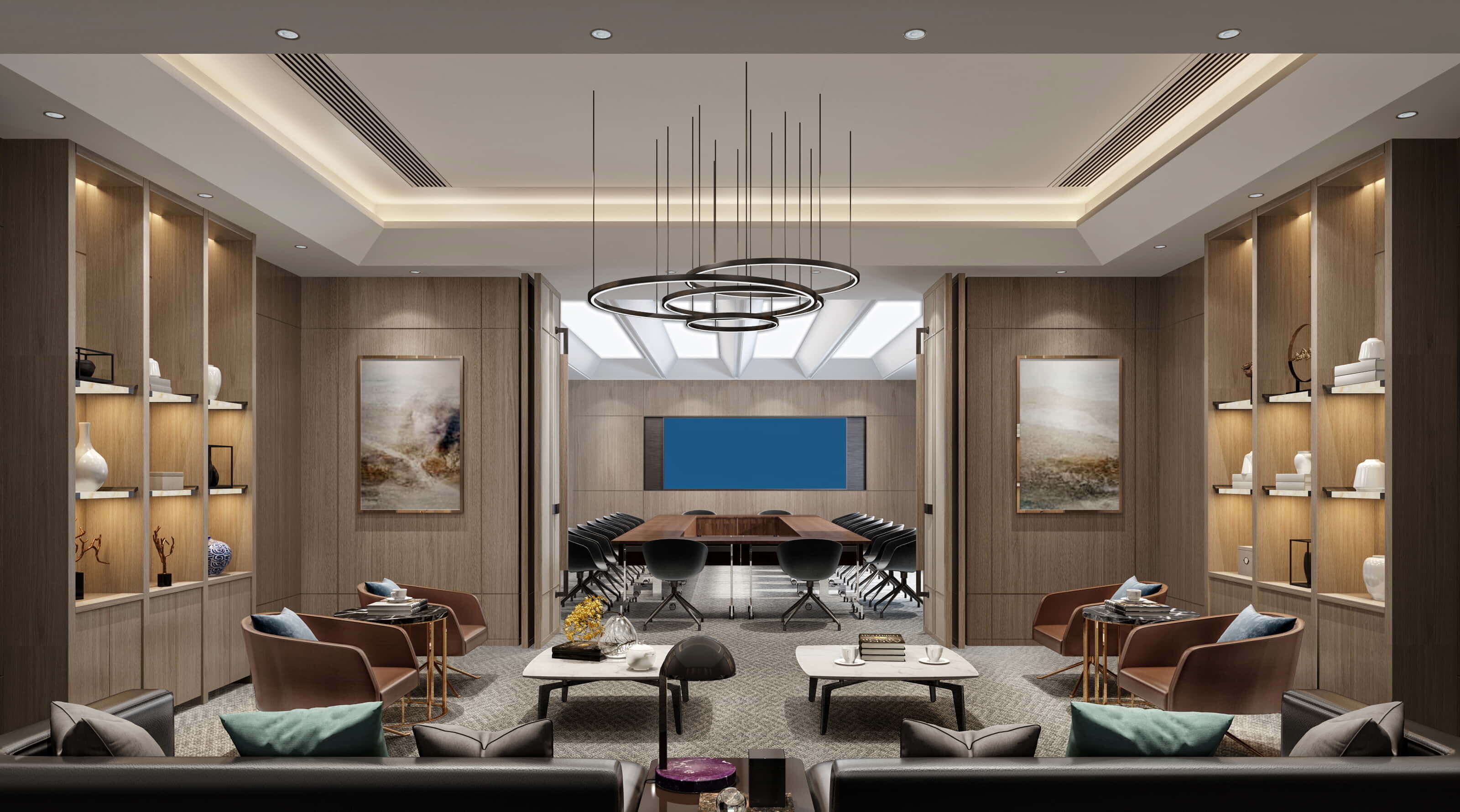 3D Meeting Room Office Scene - Modular Customizable Low-poly 3D model_34