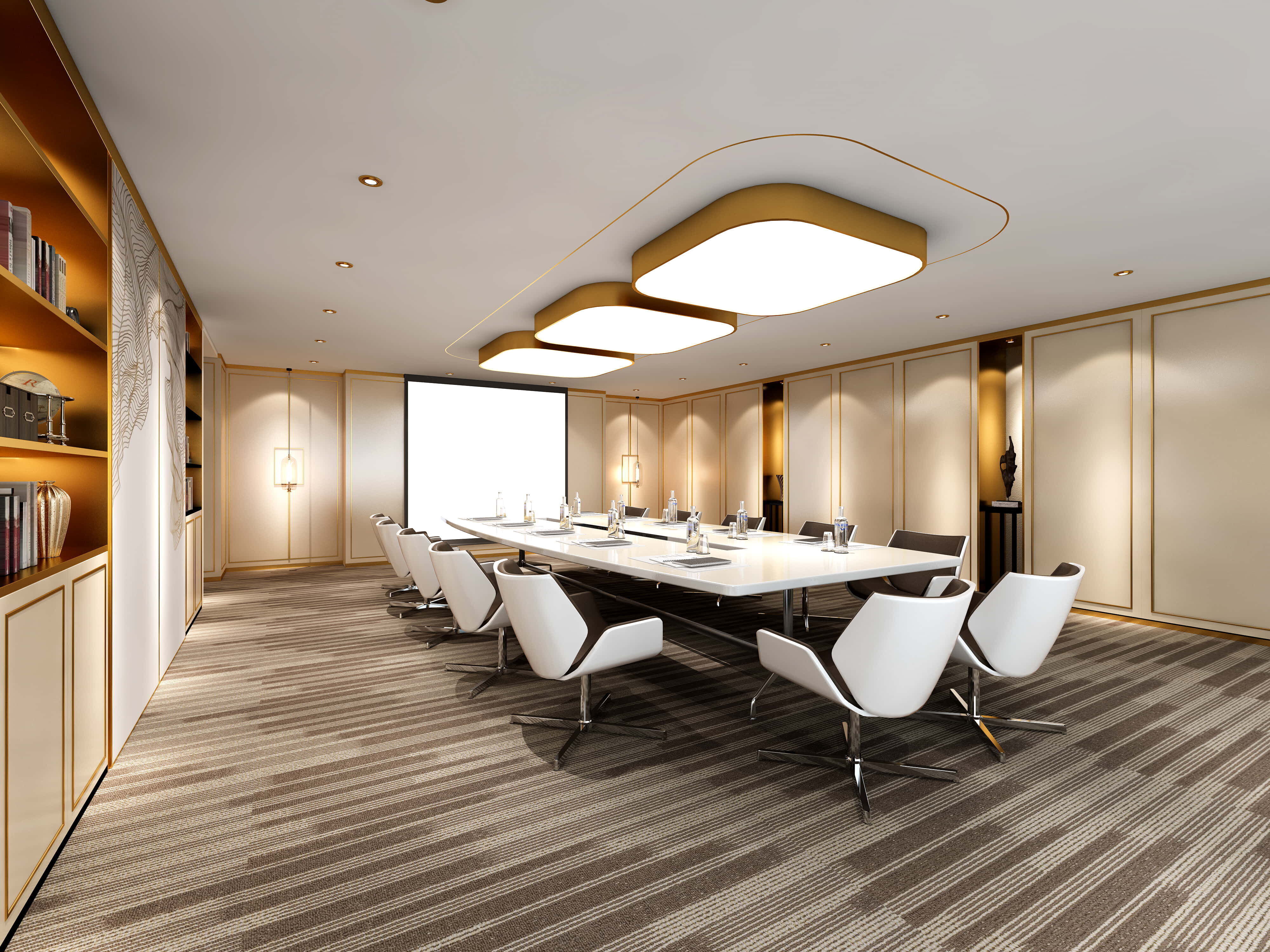 3D Meeting Room Office Scene - Modular Customizable Low-poly 3D model_18