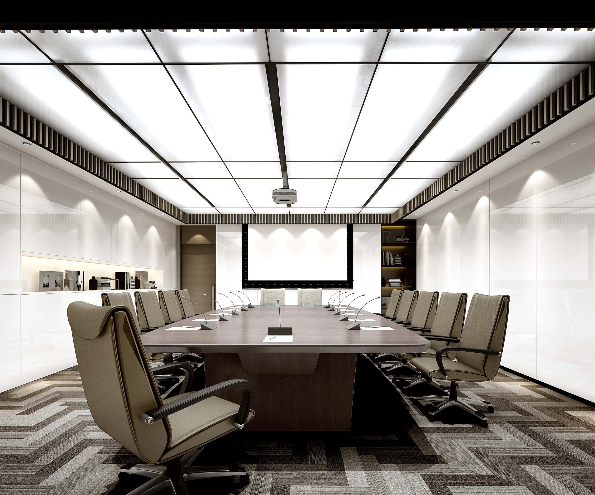 3D Meeting Room Office Scene - Modular Customizable Low-poly 3D model_31