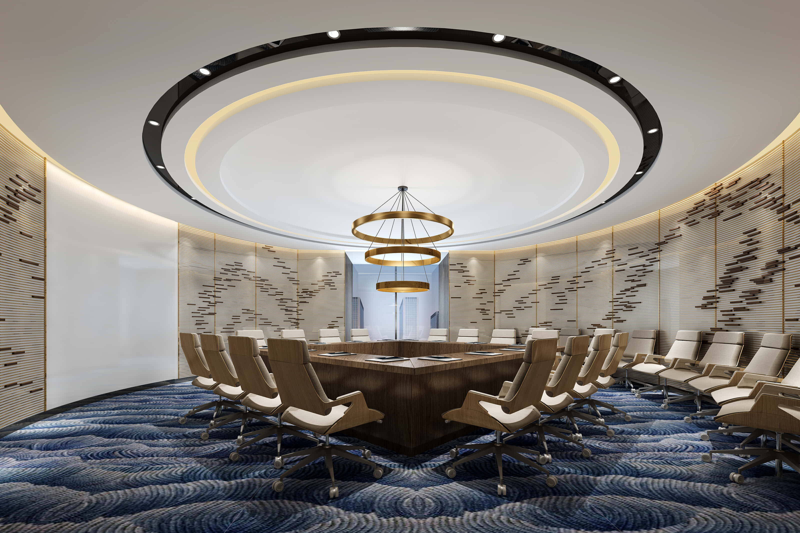 3D Meeting Room Office Scene - Modular Customizable Low-poly 3D model_35