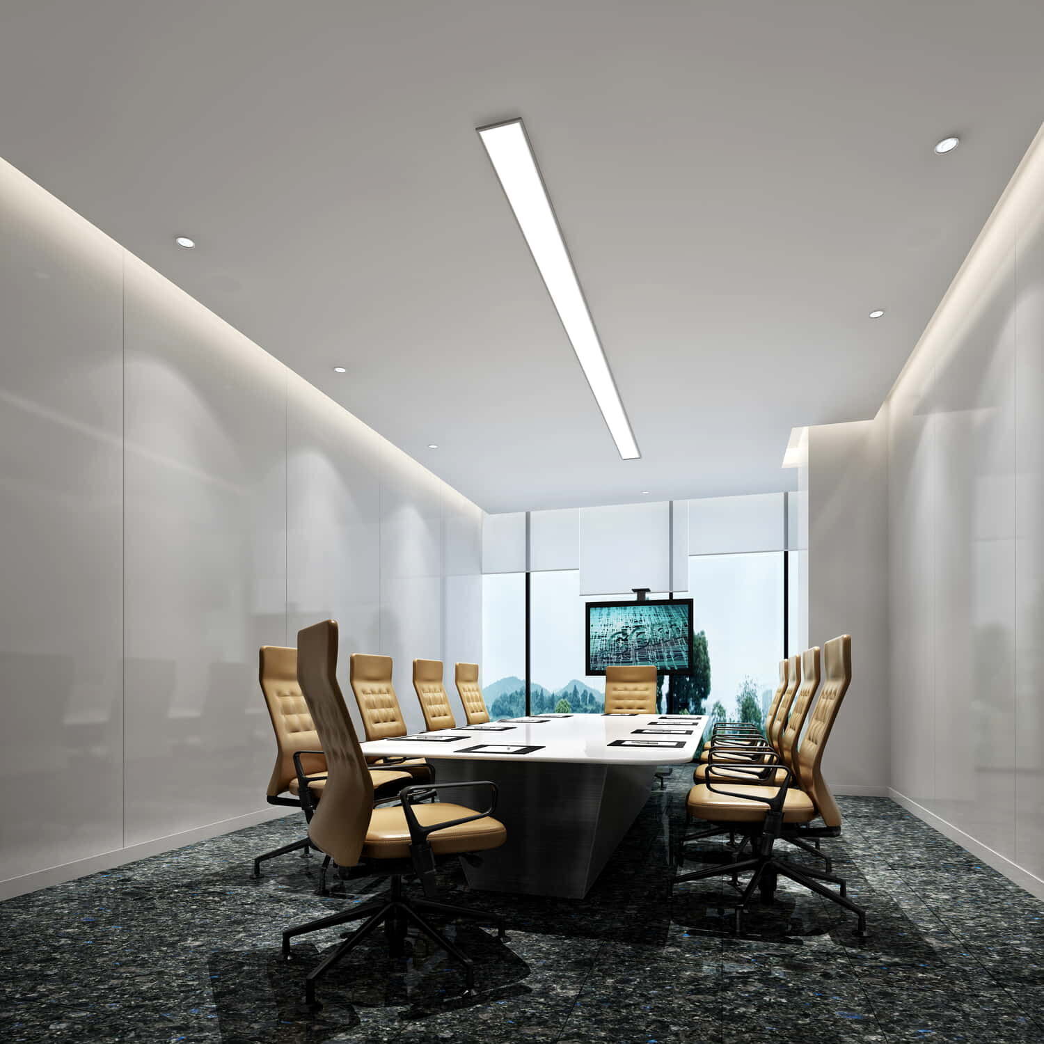 3D Meeting Room Office Scene - Modular Customizable Low-poly 3D model_27