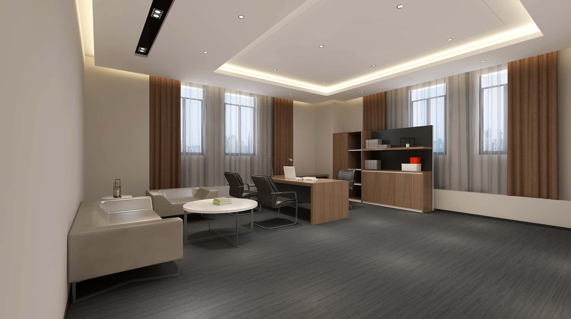 3D Meeting Room Office Scene - Modular Customizable Low-poly 3D model_11