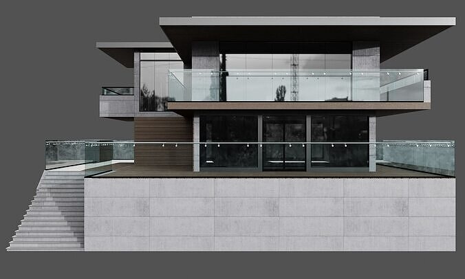 MODERN HOUSE NO20 A 3D model 4