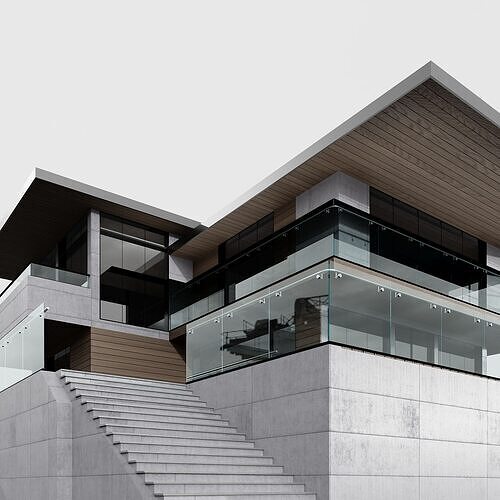 MODERN HOUSE NO20 A 3D model 7