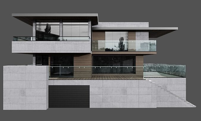 MODERN HOUSE NO20 A 3D model 2