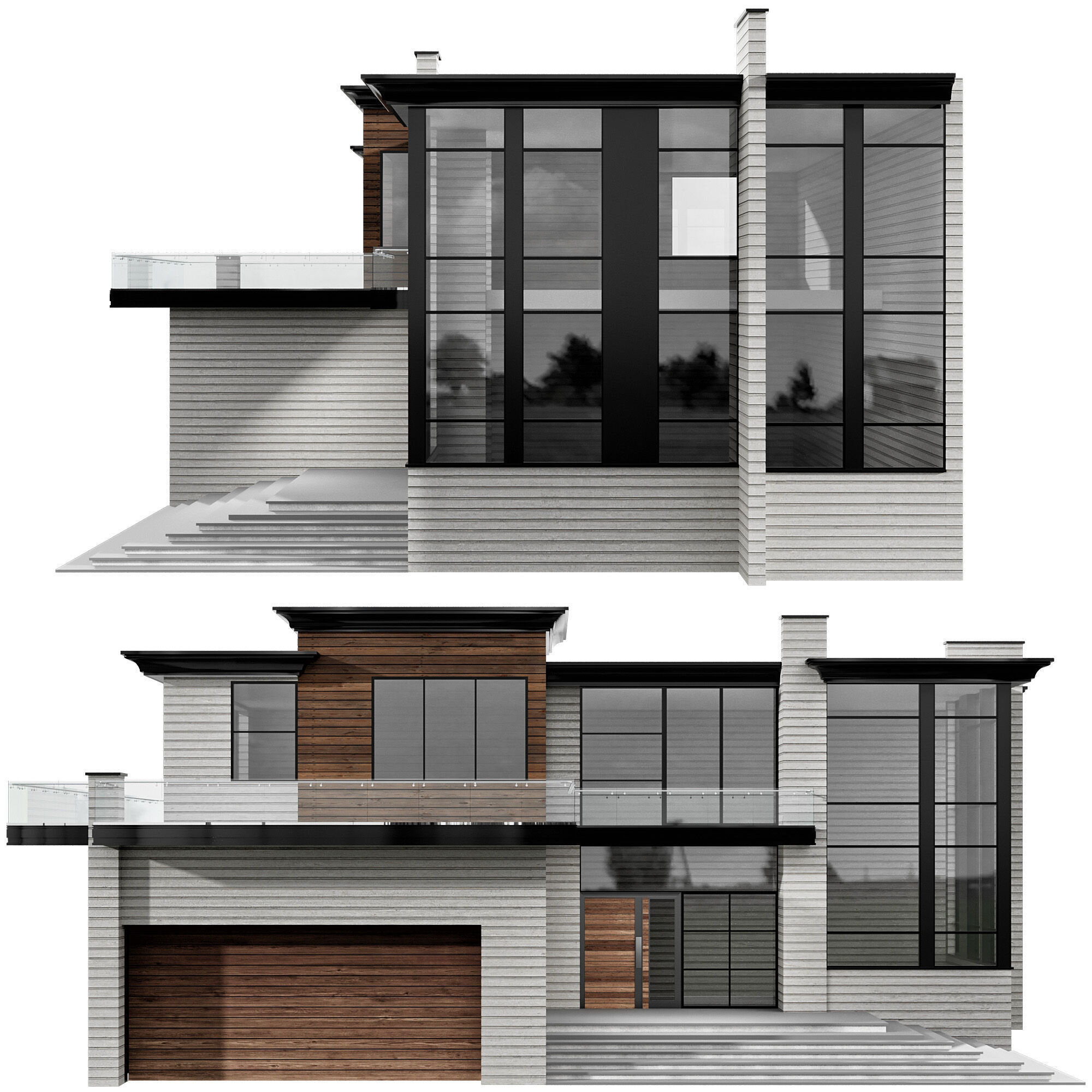 MODERN HOUSE NO18 A 3D model_2
