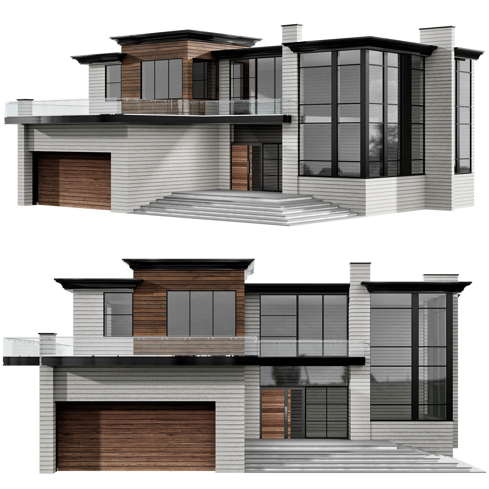 MODERN HOUSE NO18 A 3D model_6