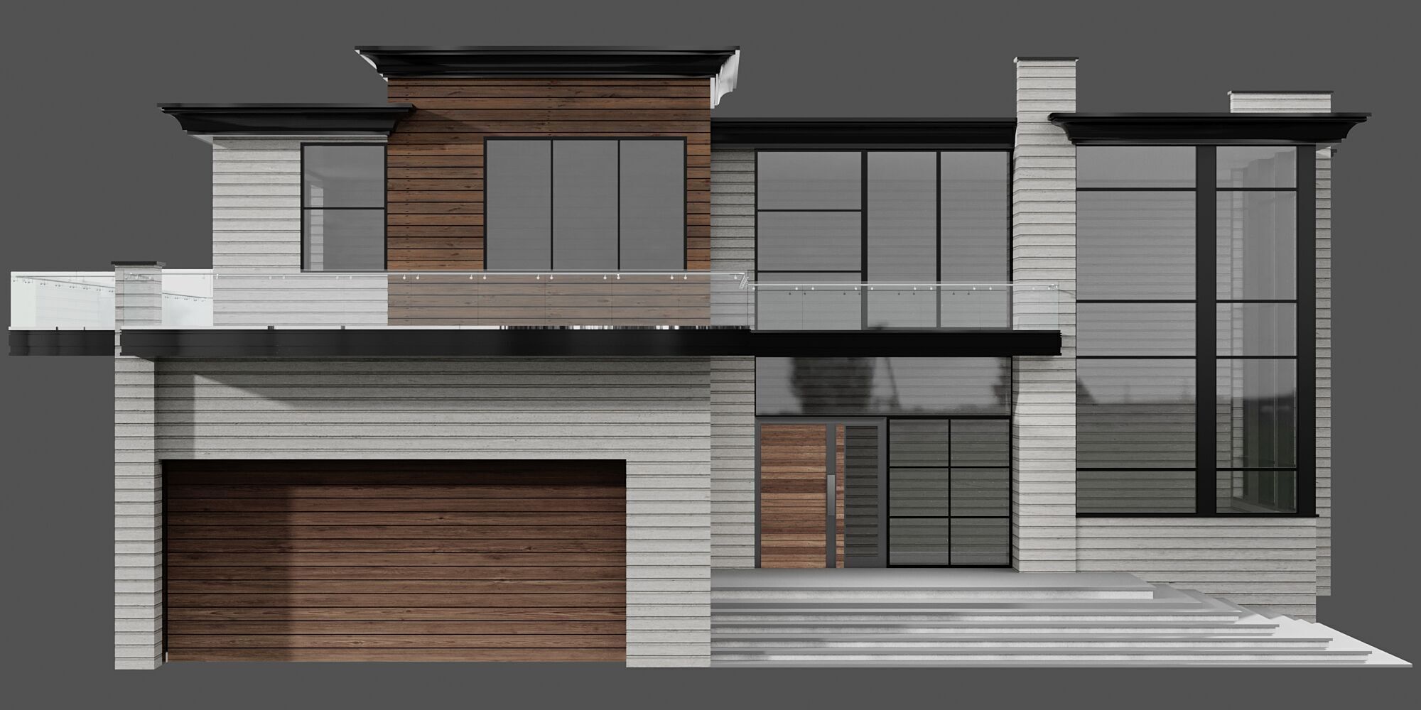 MODERN HOUSE NO18 A 3D model_1