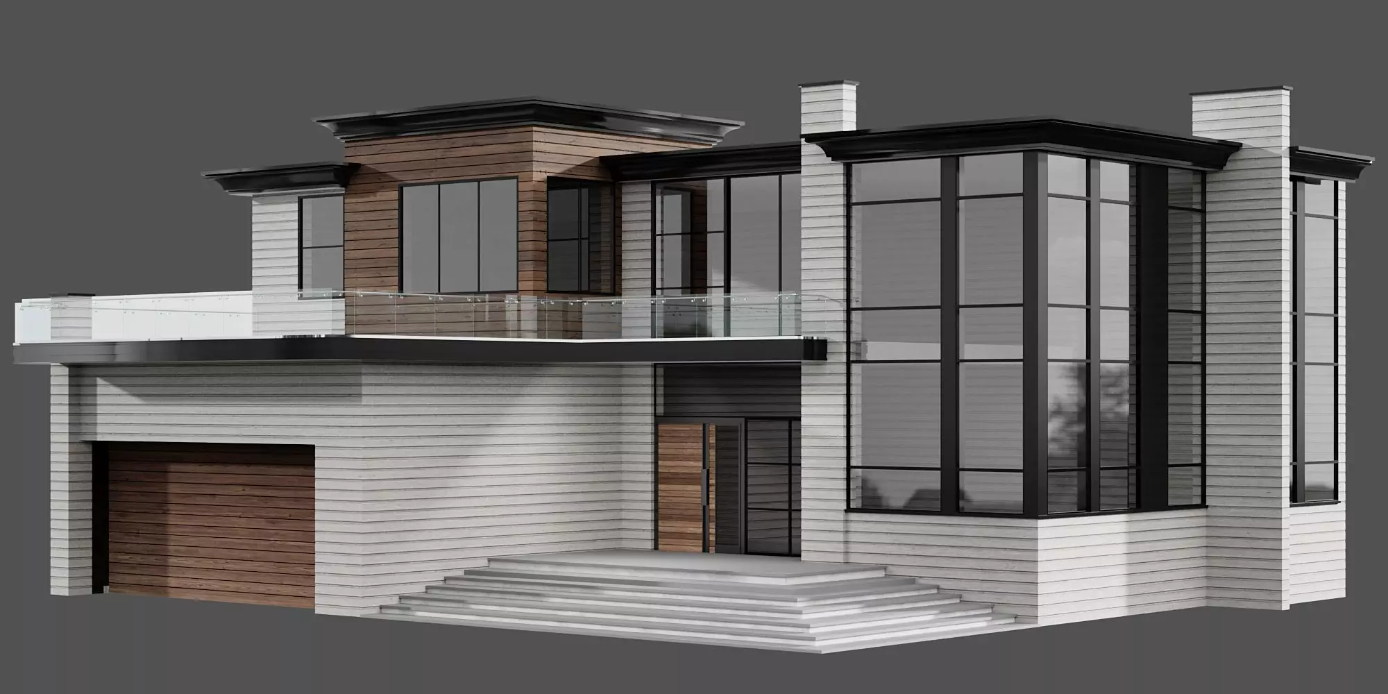 MODERN HOUSE NO18 A 3D model_0