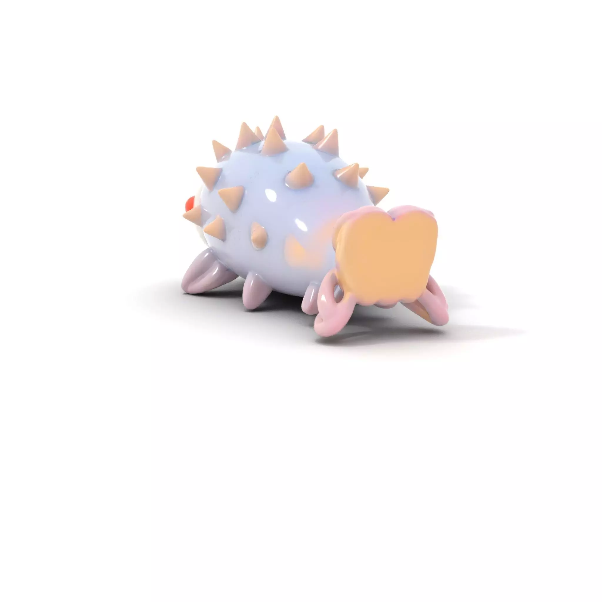 Cute Spiky Fish Toy Model Pack Low-poly 3D model_0