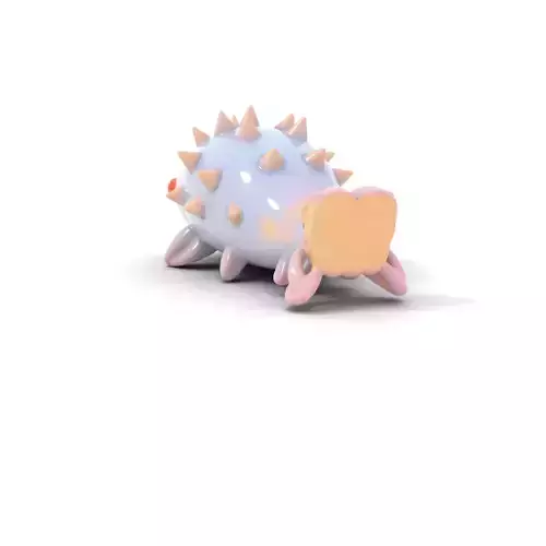 Cute Spiky Fish Toy Model Pack