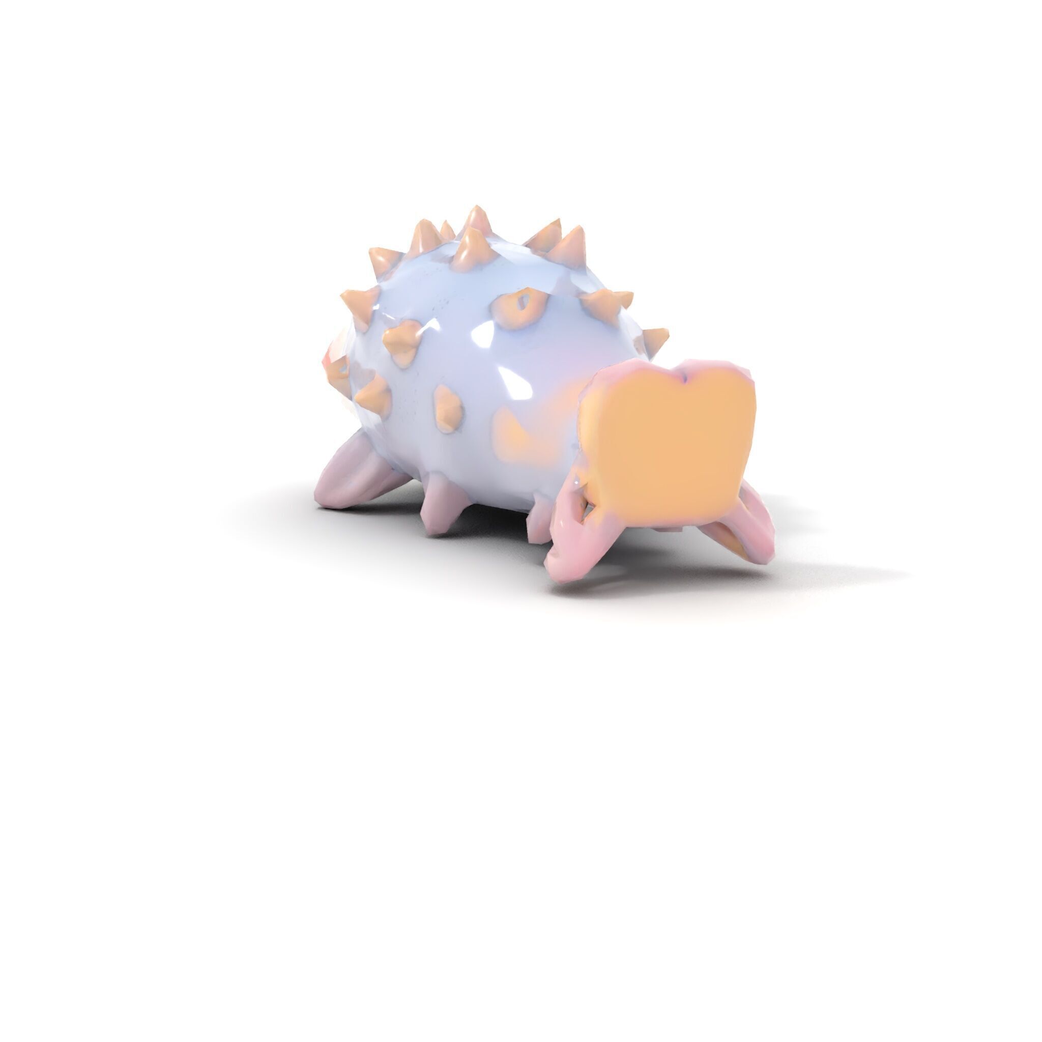 Cute Spiky Fish Toy Model Pack Low-poly 3D model_9