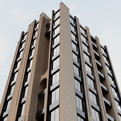 RESIDENTIAL BUILDING NO70 A 3D model 7